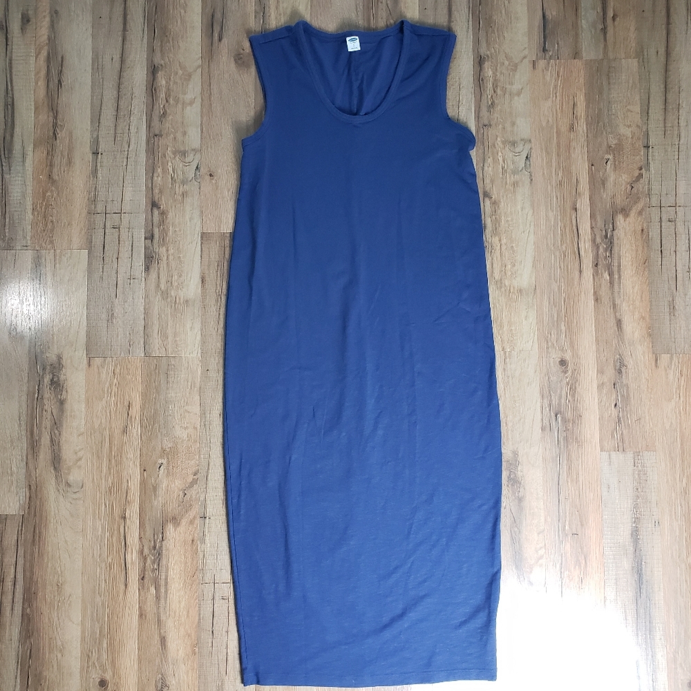Women's Old Navy Sleeveless Midi Tank Dress Blue Size Small/Petite